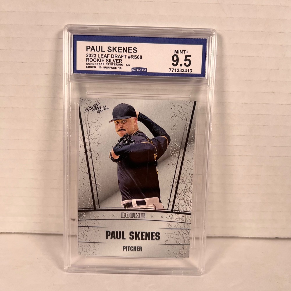 2023 Leaf Draft Paul Skenes Rookie Silver RS68 CCG 9.5 Mint+ Baseball Card